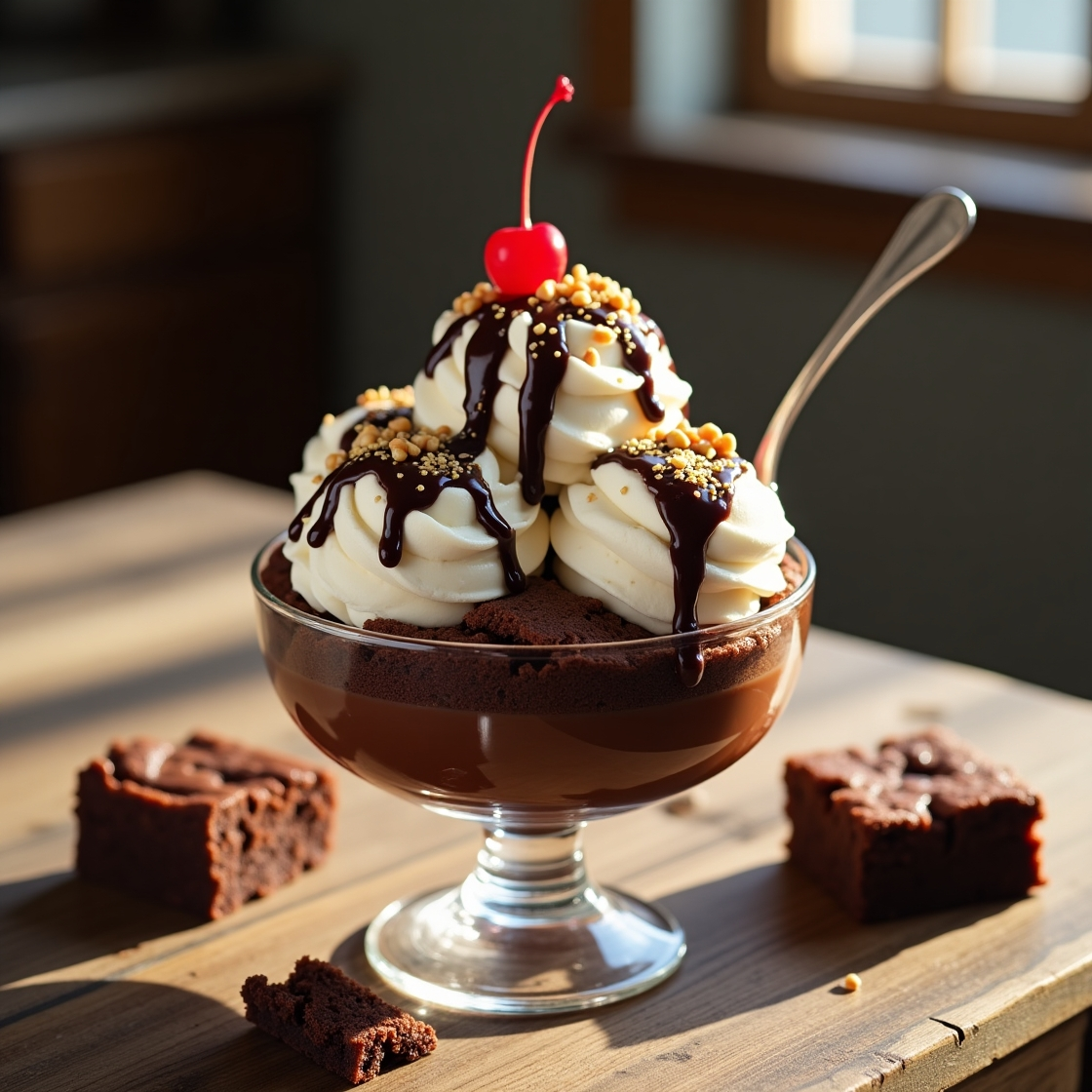 brownie sundae