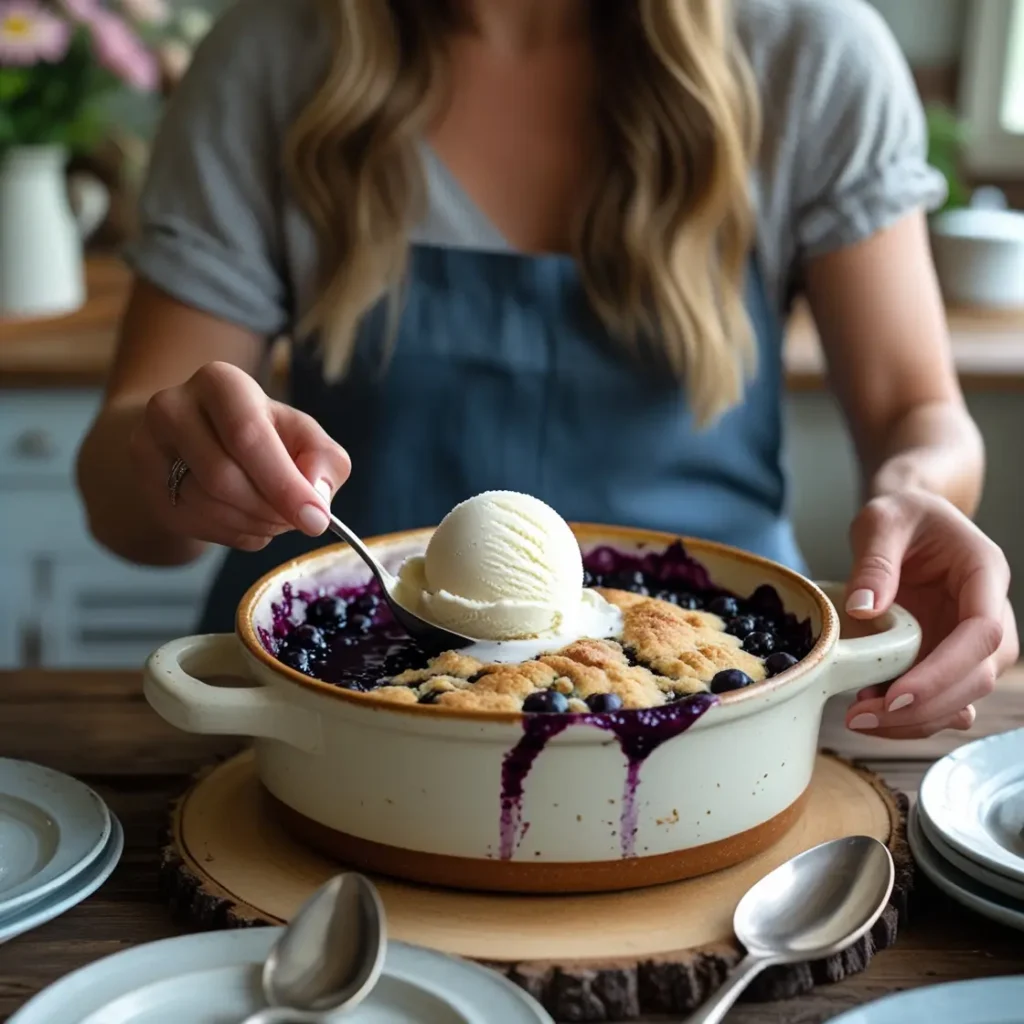 easy blueberry cobbler